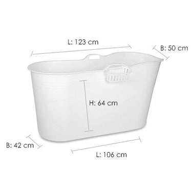 Tubfamily XL badebalje til voksne - Hvid - 123cm - Badeshop