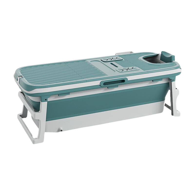Badekar foldbart til voksne model med termometer & låg - Tisvilde - 150cm - Blå